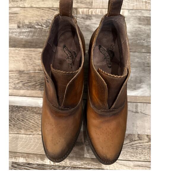 Freebird By Steven Sadie Womens Ankle Booties 9 Brown Distressed Leather Oxford - Picture 4 of 10